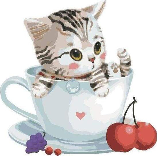 Gatto Ciliegia Diamond Painting