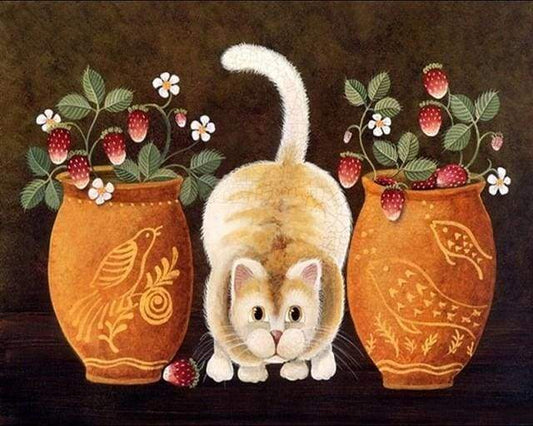 Gatto E Vasi Diamond Painting