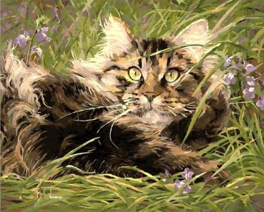 Gatto Nell'Erba Diamond Painting