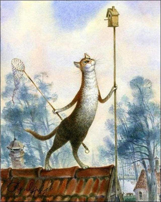 Gatto Su Un Tetto Diamond Painting