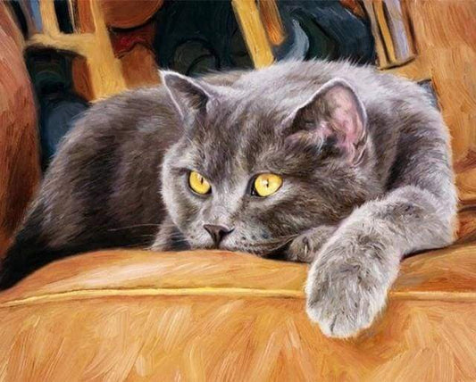Gatto Sul Divano Diamond Painting