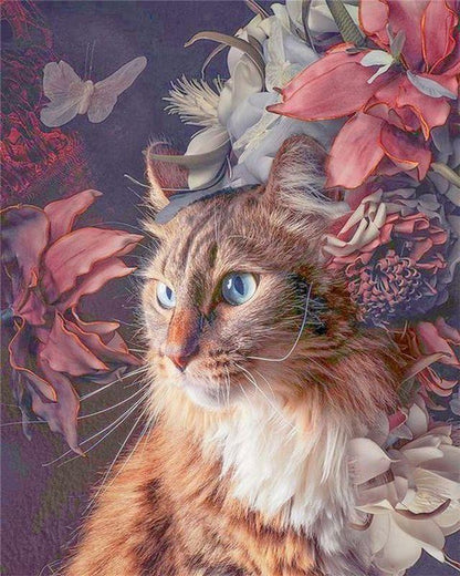Gatto fra i fiori Diamond Painting | Seos Shop ®