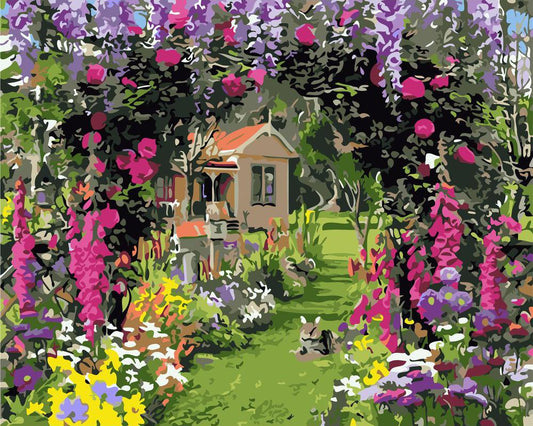 Giardino colorato in fiore Diamond Painting | Seos Shop ®