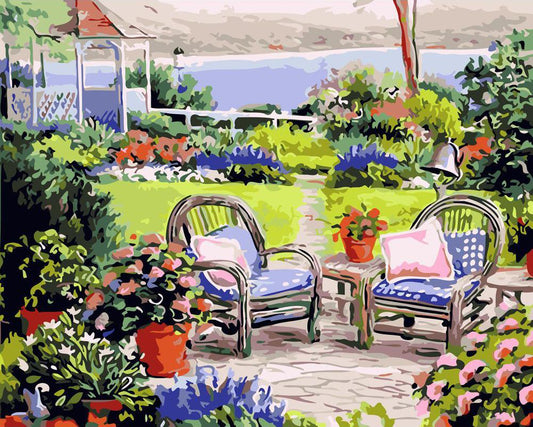Giardino in riva al mare Diamond Painting | Seos Shop ®