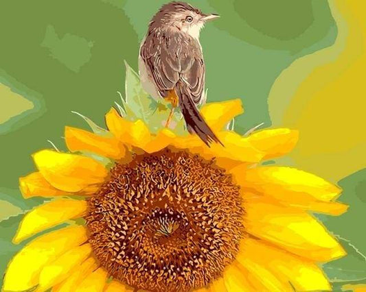 Girasole E Uccello Diamond Painting
