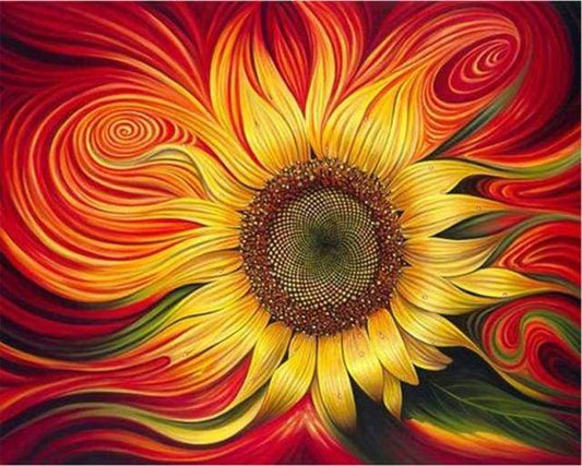 Girasole Rosso Diamond Painting
