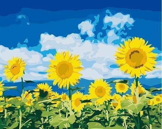 Girasoli E Cielo Blu Diamond Painting