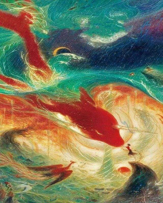 Grande Pesce Astratto Diamond Painting