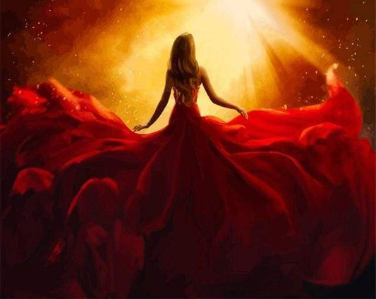 Grazioso Vestito Rosso Diamond Painting