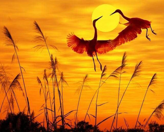 Gru Al Tramonto Diamond Painting