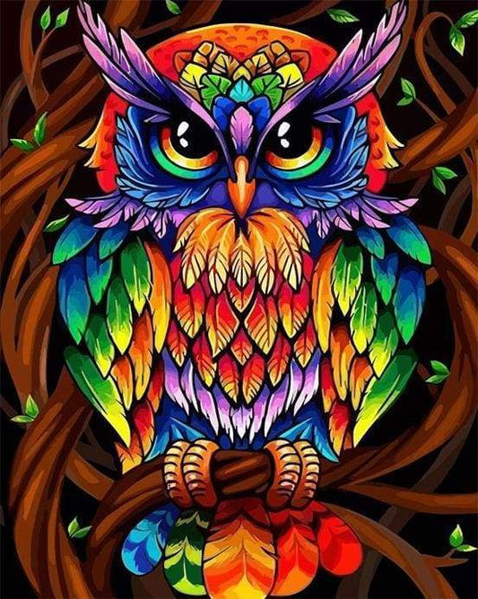 Gufo Colorato Diamond Painting