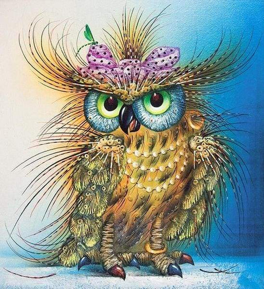 Gufo Grazioso E Colorato Diamond Painting