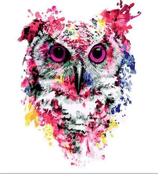 Gufo Rosa Moderno Diamond Painting