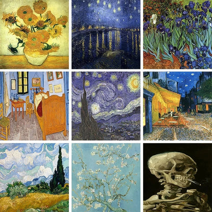 Ricamo Completo con Diamanti 5D - Accessori per Mosaico Fai da Te Van Gogh - Kit di Punto Croce e Lavoro a Mano - Regalo Speciale