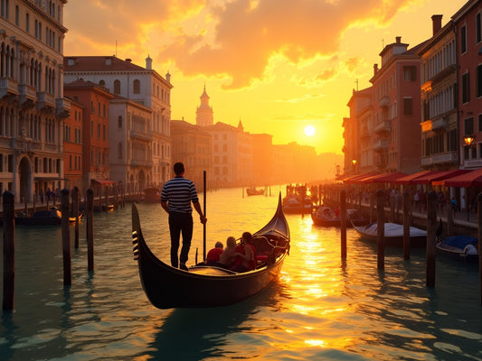 Diamond Painting Venezia Gondola al Tramonto