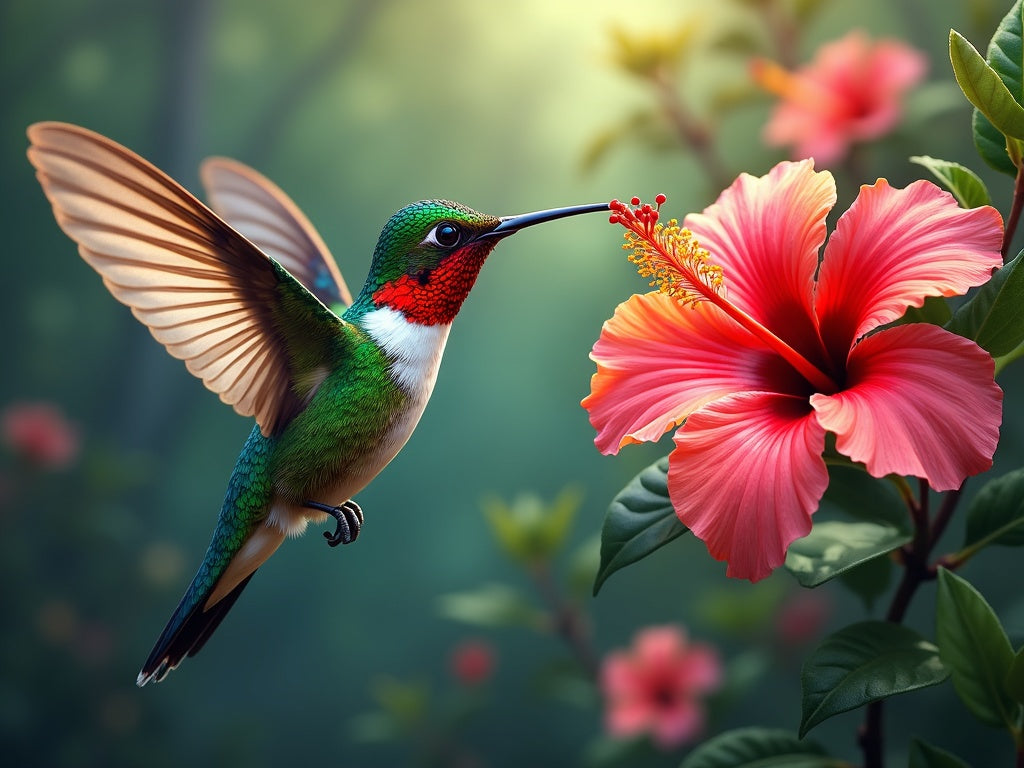 Diamond Painting Colibrì tra i Fiori
