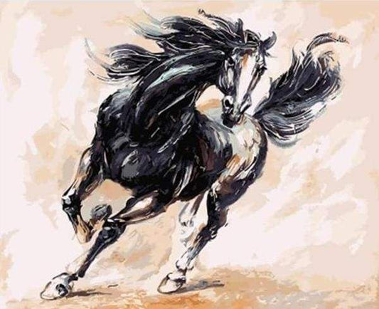Il Cavallo Nero Diamond Painting
