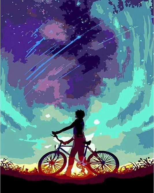 In bici sotto le stelle Diamond Painting