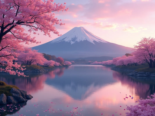 Diamond Painting Sakura e Monte Fuji