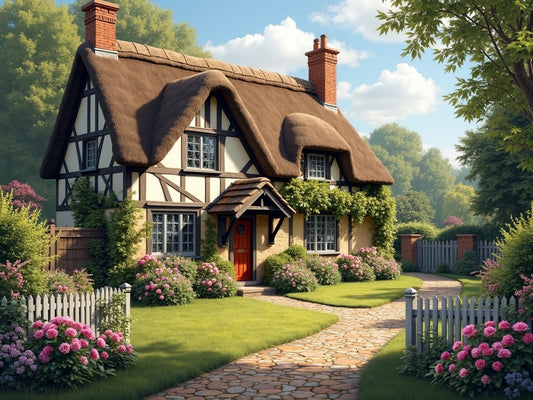 Diamond Painting Cottage Inglese con Giardino