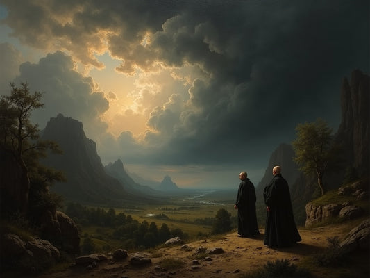 Diamond Painting Paesaggio con Monaci - Magnasco