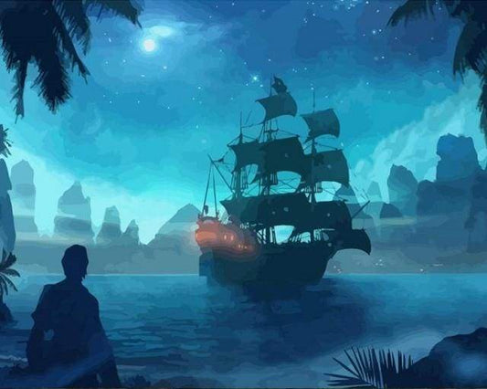 La Barca Dell'Isola Diamond Painting