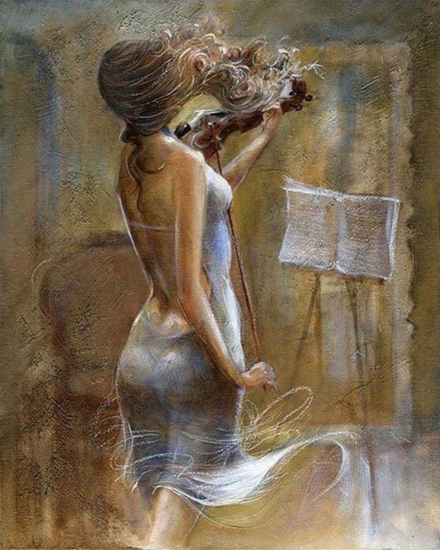 La Bella Violinista Diamond Painting