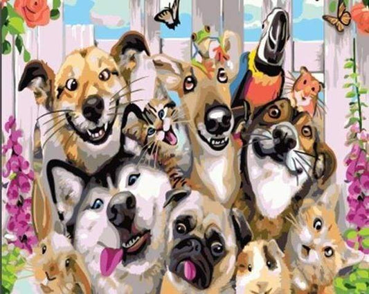 La Famiglia Di Animali Domestici Diamond Painting