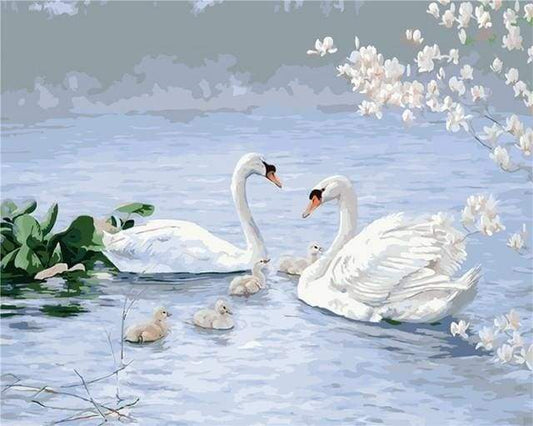 La Famiglia Di Cigni Diamond Painting