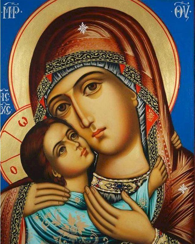 La Vergine e Gesù bambino Diamond Painting