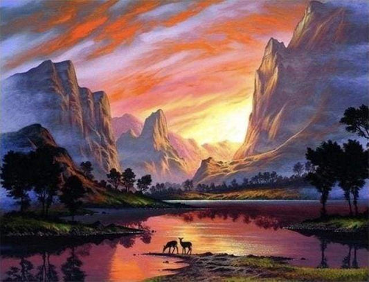 Lago E Montagne Diamond Painting
