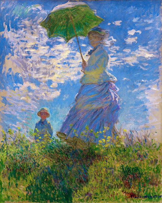 La Passeggiata di Claude Monet diamond painting con Camille e Jean sulla collina