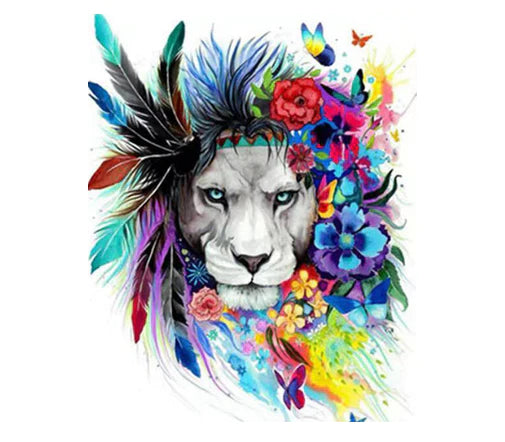 Leone Pronto Per La Parata Diamond Painting