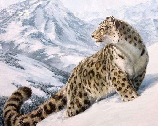 Leopardo Delle Nevi Diamond Painting