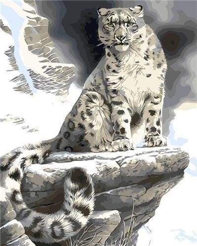 Leopardo In Montagna Diamond Painting