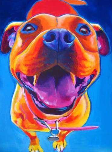 Lingua Del Colore Del Cane Diamond Painting