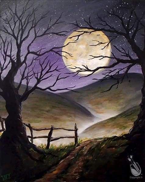 Luna Piena Al Buio Diamond Painting