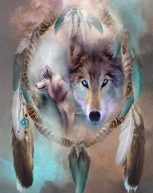 Lupi E Piume Diamond Painting