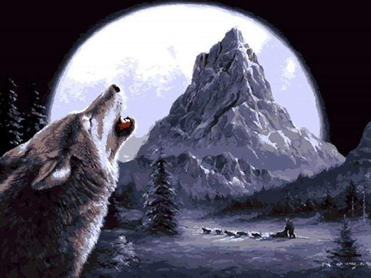 Lupo Che Ulula Diamond Painting