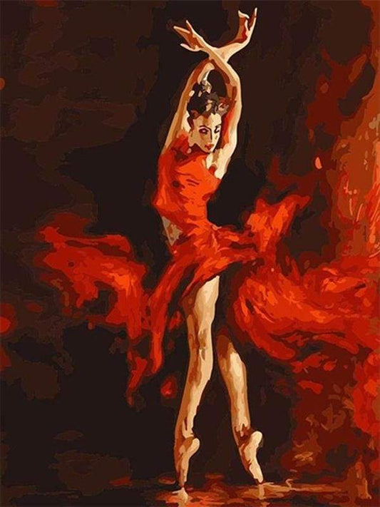 Magica Ballerina Rossa Diamond Painting