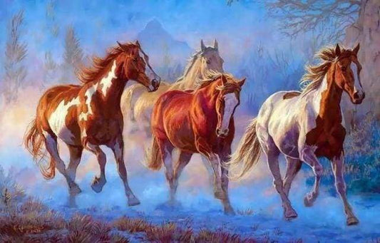 Mandria Di Cavalli Al Galoppo Diamond Painting