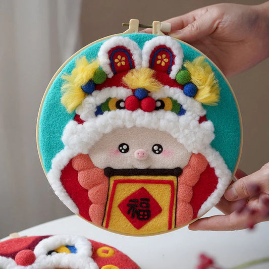 Needle Felting L'anno del maiale Diamond Painting
