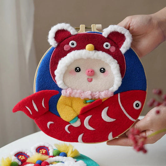 Needle Felting Pesce rosso Diamond Painting