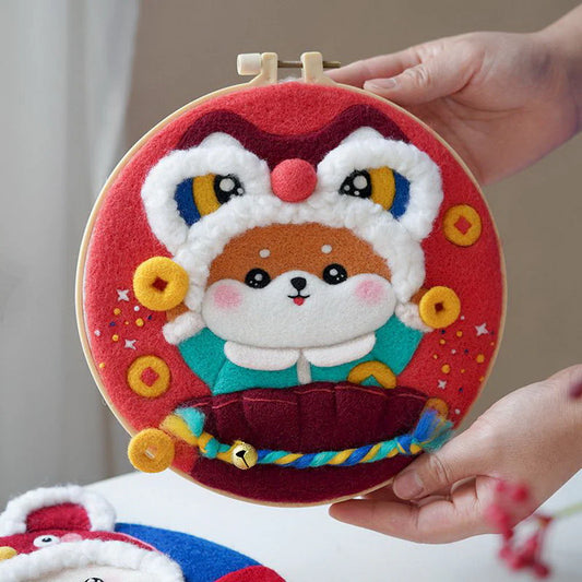 Needle Felting Shiba e il suo costume Diamond Painting