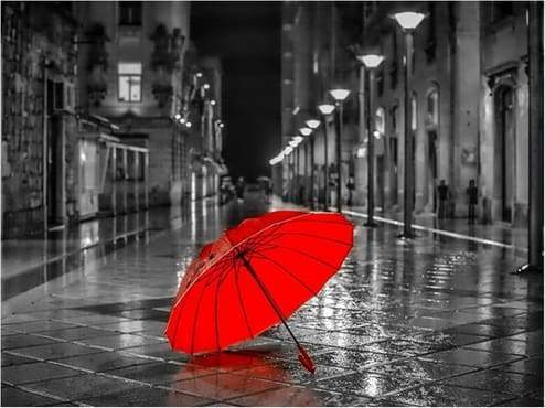 Ombrello Rosso Diamond Painting