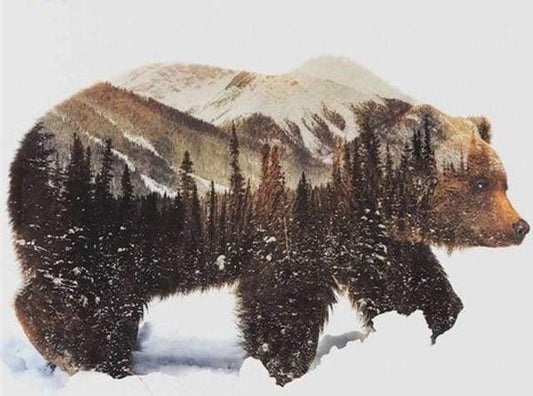 Orso Di Paesaggio Innevato Diamond Painting