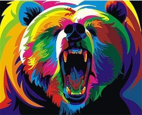 Orso Grizzly Pop Art Diamond Painting