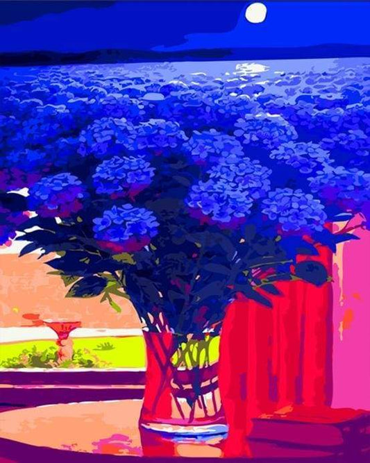 Ortensie Blu Diamond Painting