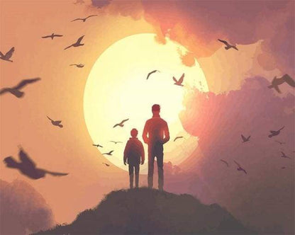 Padre E Figlio Sulla Vetta Diamond Painting