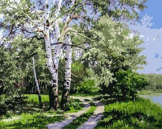 Paesaggio Con Pioppi Diamond Painting
